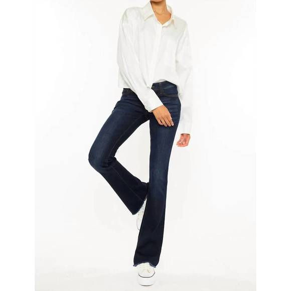 NEW KANCAN annie low rise bootcut jeans in dark - Picture 2 of 7